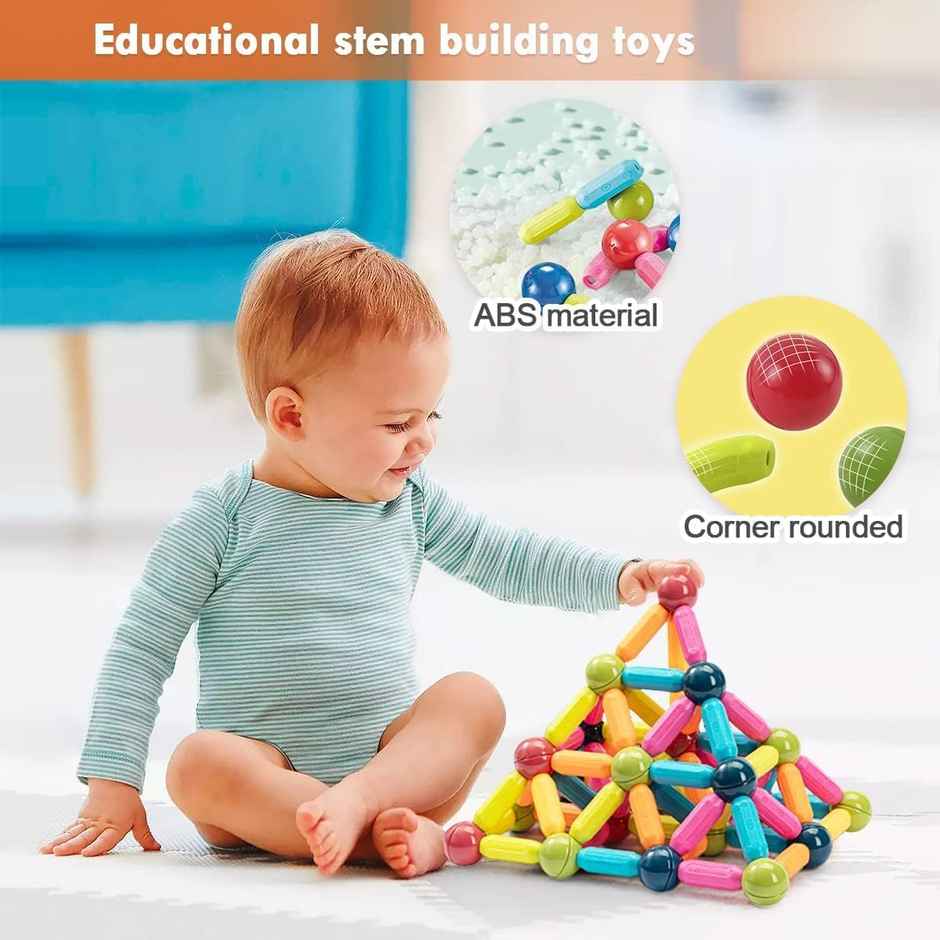 Kidara Magnetic Sticks & Balls Educational Building Toy for Kids