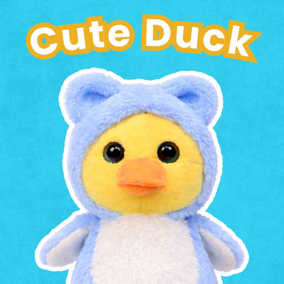 Hoodie Duck Plush Toy | Soft Stuffed Animal Toy | Birthday Gift for Kids | 25 cm