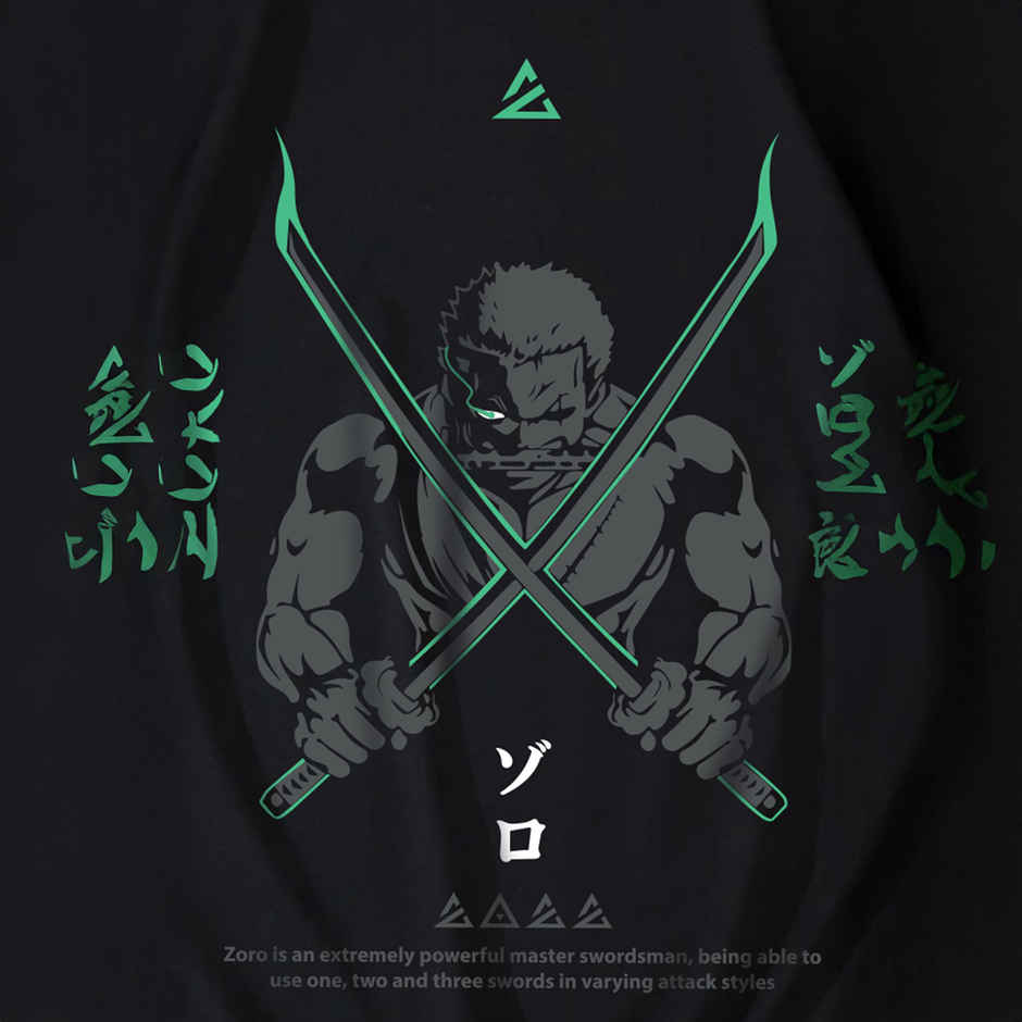 De Tees Men's Sweatshirt | Zoro | Black - S