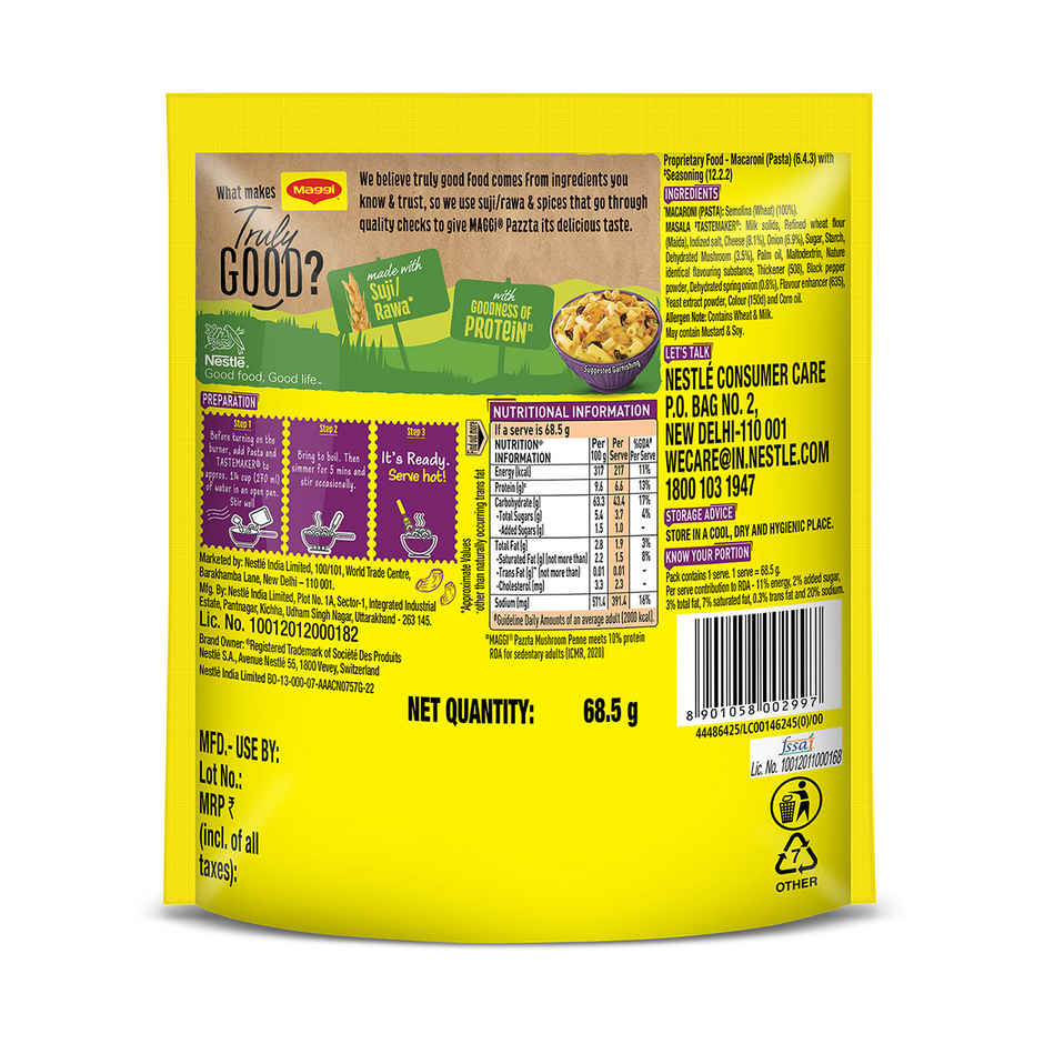 MAGGI Pazzta Instant Pasta - Mushroom Penne Combo