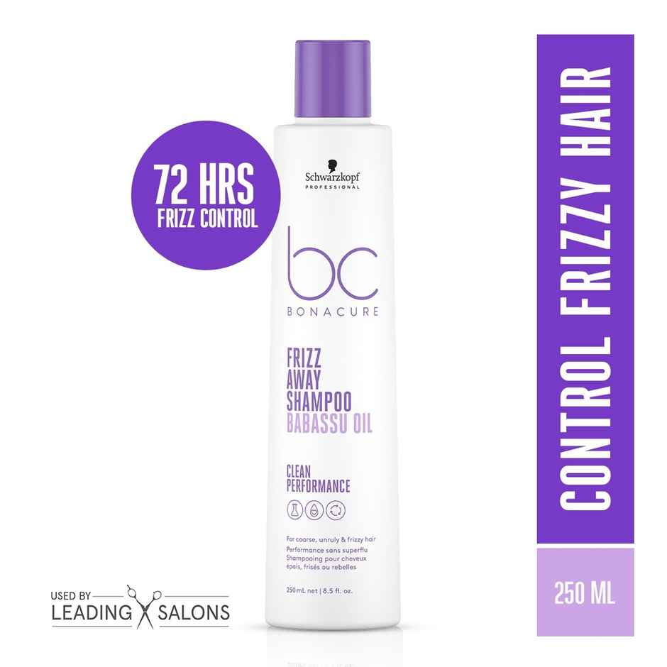 Schwarzkopf Professional Bonacure Frizz Away Shampoo With Babassu Oil,With Vegan Keratin