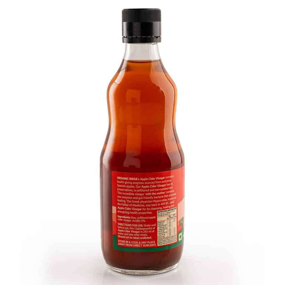 A TATA Product Organic India Apple Cider Vinegar with Mother of Vinegar | Made from Spanish Apples
