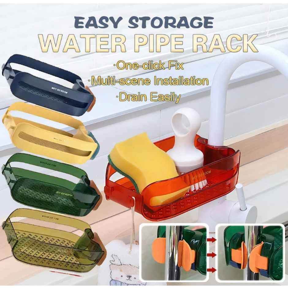 Sapna 2 in 1 Home Sink Organizer | Multipurpose Rack Yellow Colour