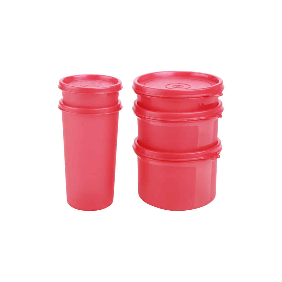 Joyo Fresherware 5 pcs set, Lunch pack (110 ml,250 ml, 450 ml, 600 ml, glass-460 ml)-Assorted