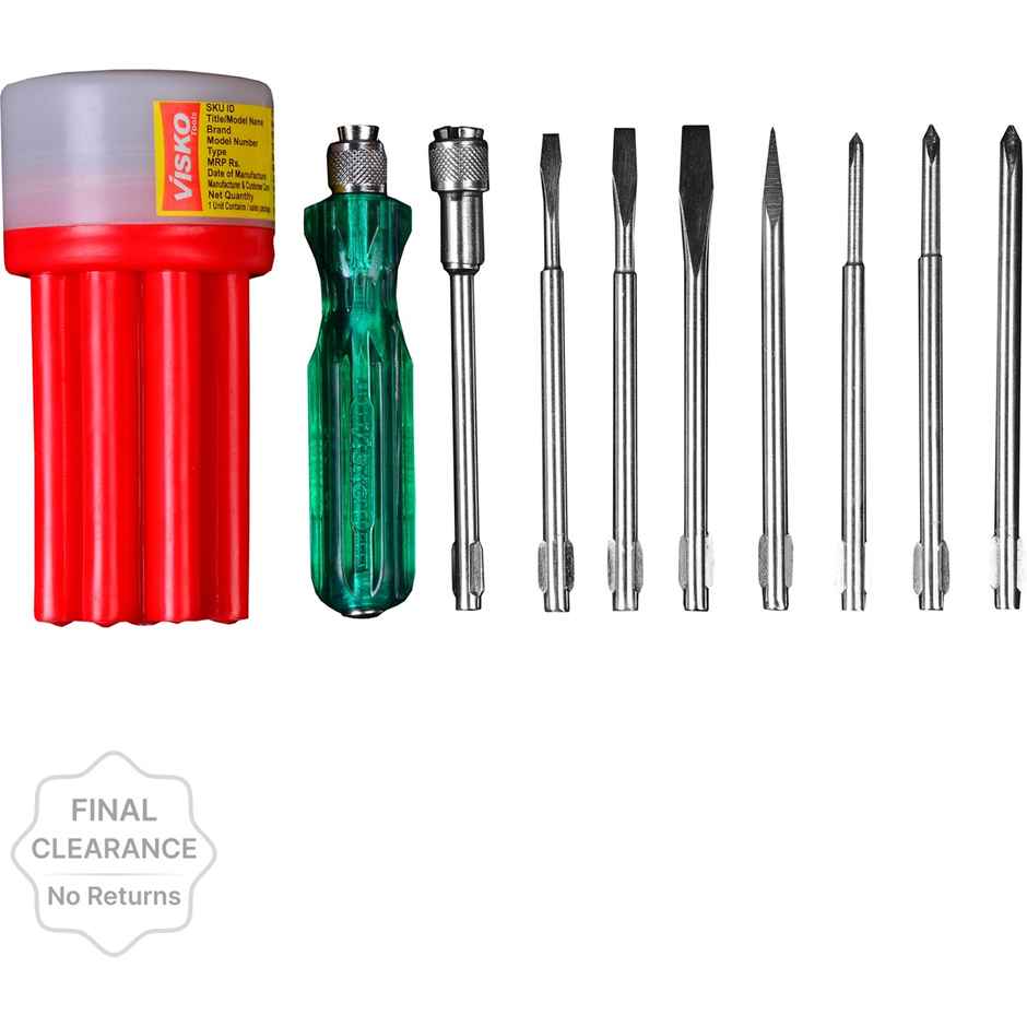 Visko 111-Red Combination Screwdriver Set | Pack Of 9