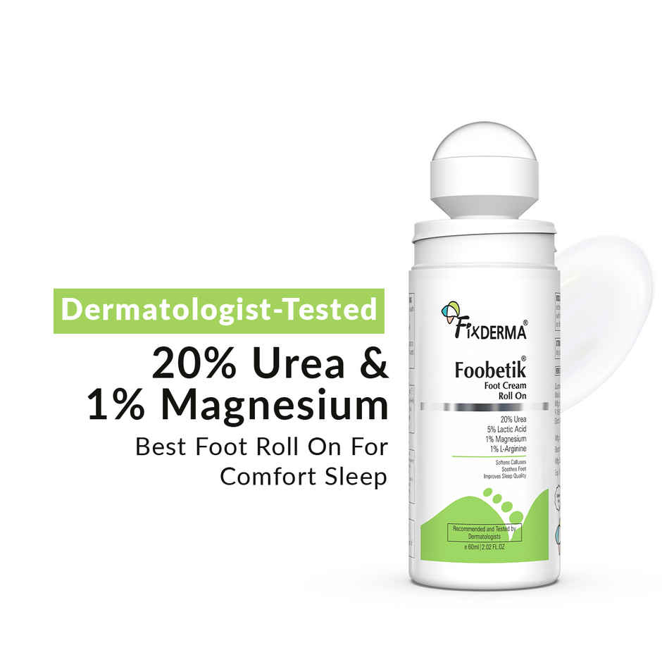 Fixderma Foobetik Foot Roll On For Dry & Cracked Heels with Urea, Lactic Acid & Magnesium