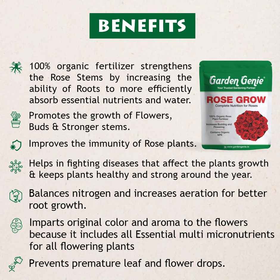 Rose Fertilizer and Potting Soil Mix | Organic Flower Fertilizer & Potting Soil for Home Garden
