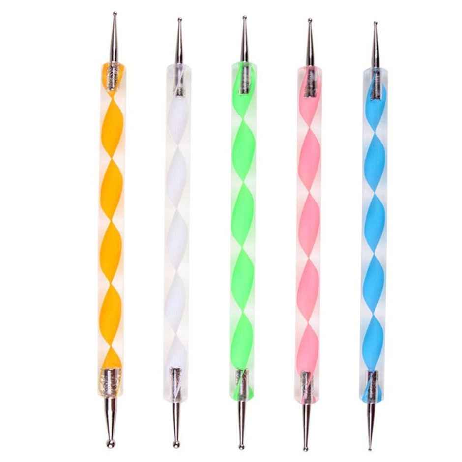 Chrome 5 Piece Embossing Acrylic Dotting Tool Set