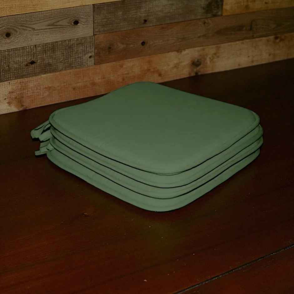 Lushomes Reversible Chair Pads - Green | 15 x 15 inch