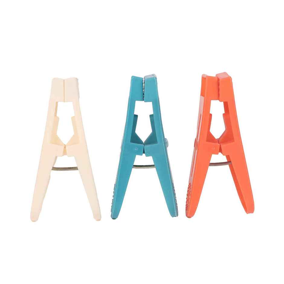 Jatin Verna Plastic Cloth Hanging Clips Set| Assorted | Set of 12