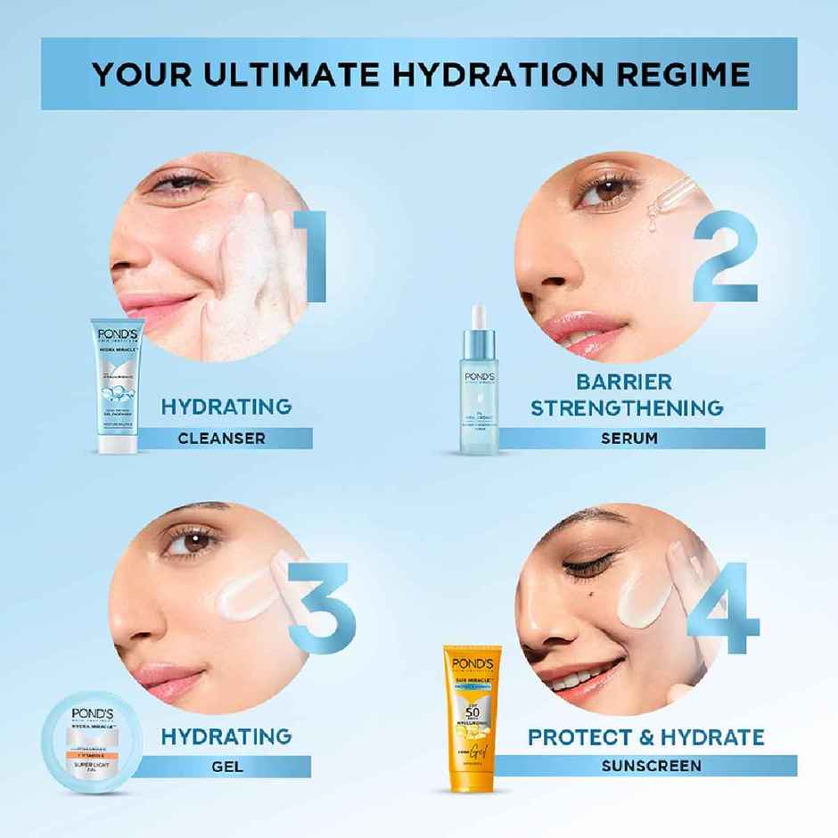 Pond's  Hydra Miracle Super Light Gel With Hyaluronic Acid & Vitamin C - 100G