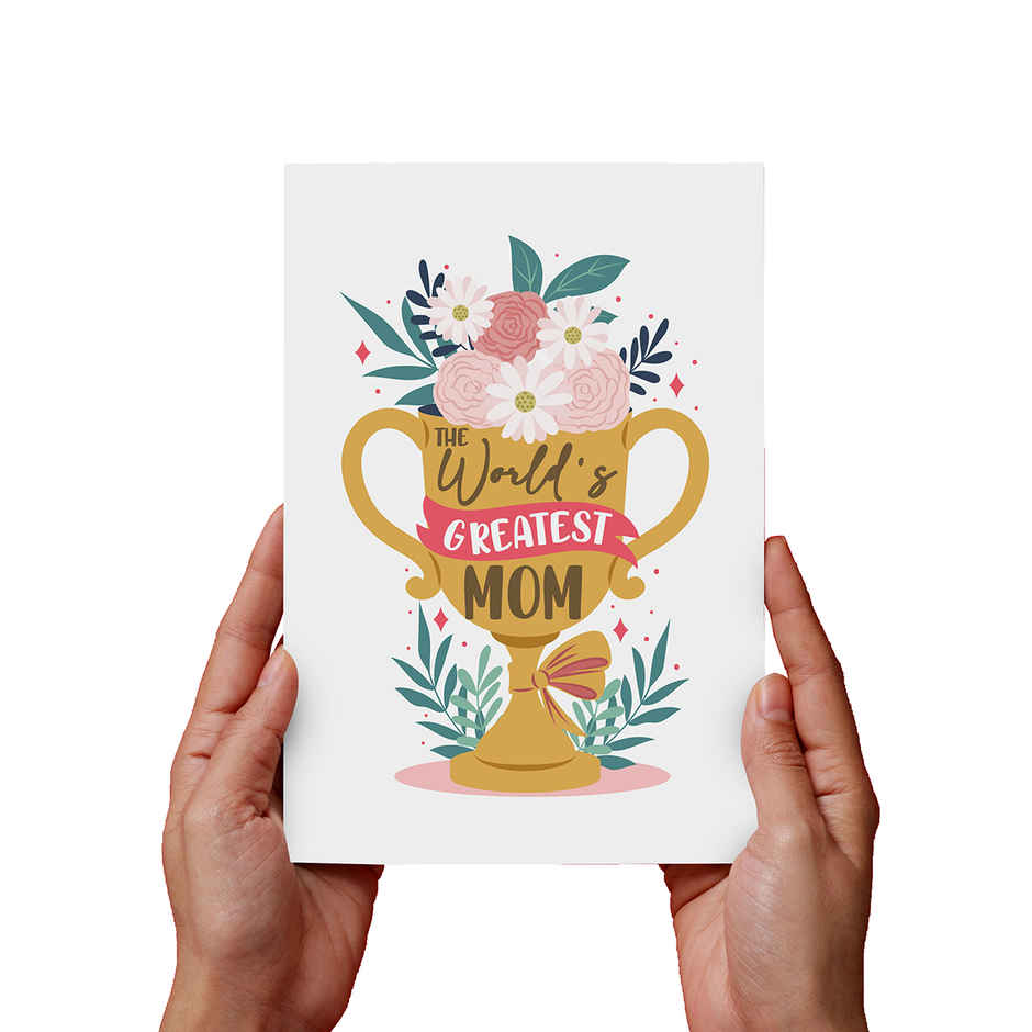 Happy Mail World's Greatest Mom Trophy Card