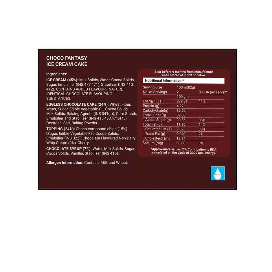 Dairy Day Bento Cake Choco Fantasy Ice Cream Cake - Box | Rich Choco Ice Cream Dessert