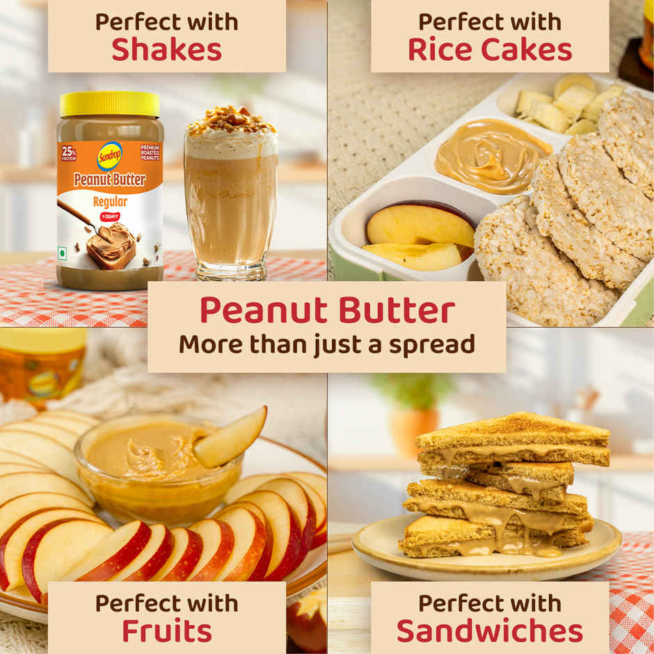 Sundrop Peanut Butter | Creamy | With 25% Protein |Premium Roasted Peanuts | No Preservatives