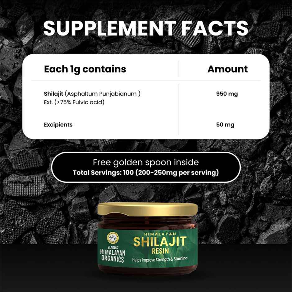 Vlado's Himalayan Organics Pure Shilajit Resin to Boost Performance
