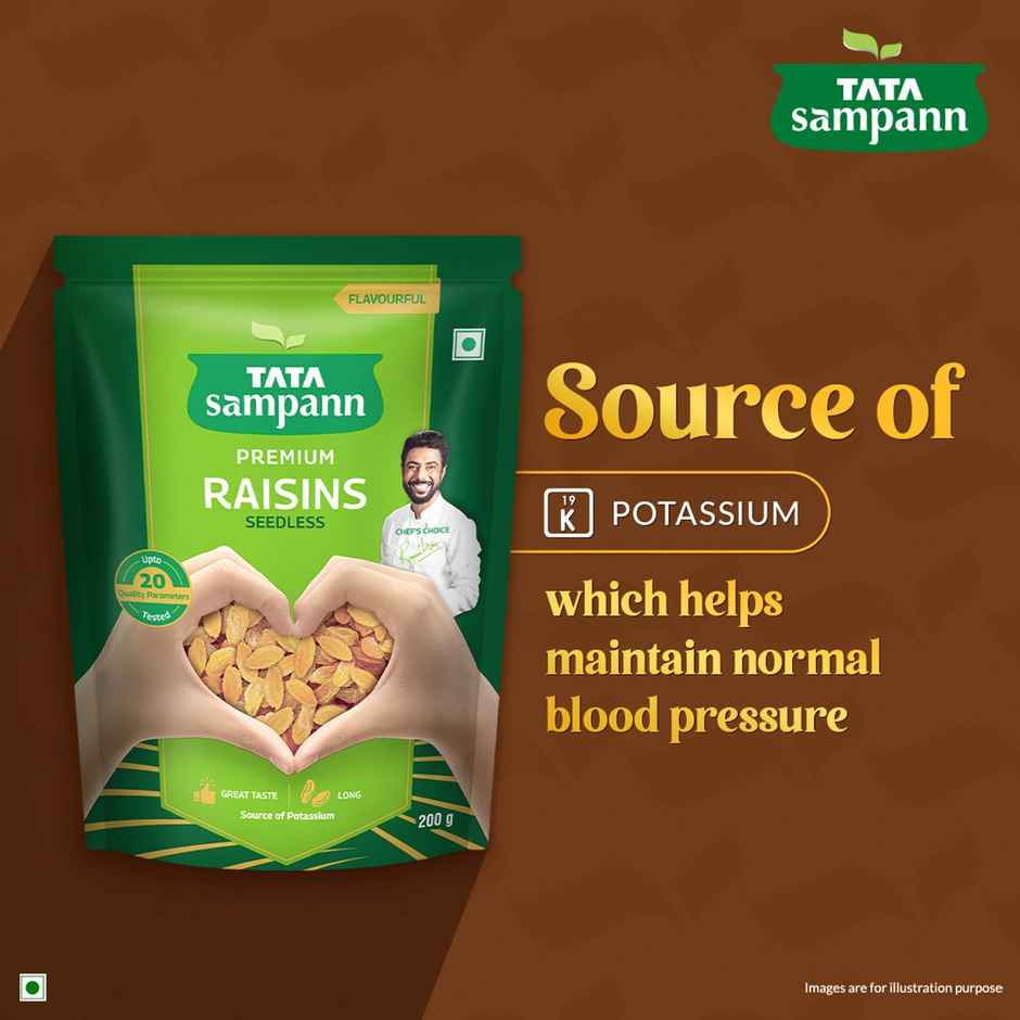 Tata Sampann Absolutely Pure Premium Raisins/Kishmish Seedless