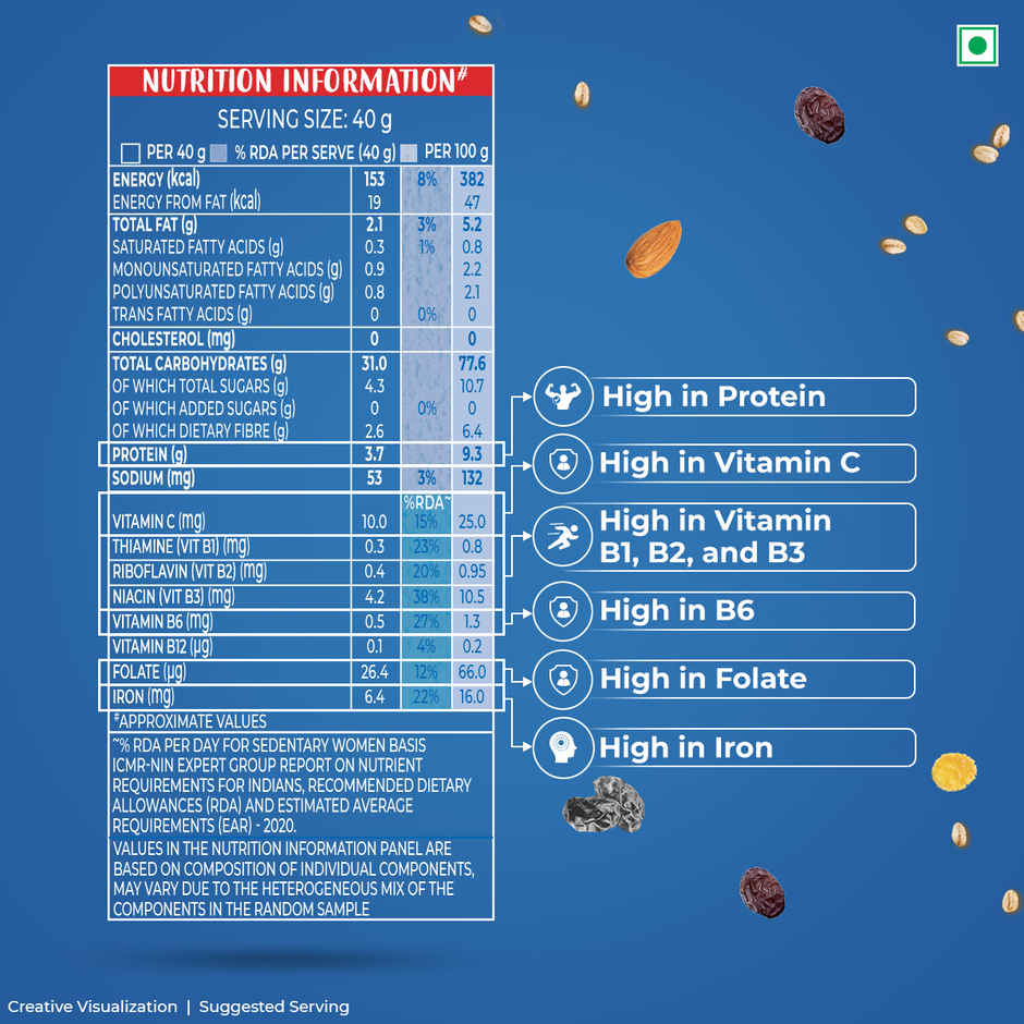 Kellogg's Muesli 0% Added Sugar | 12 In 1 Power Breakfast |High Protein