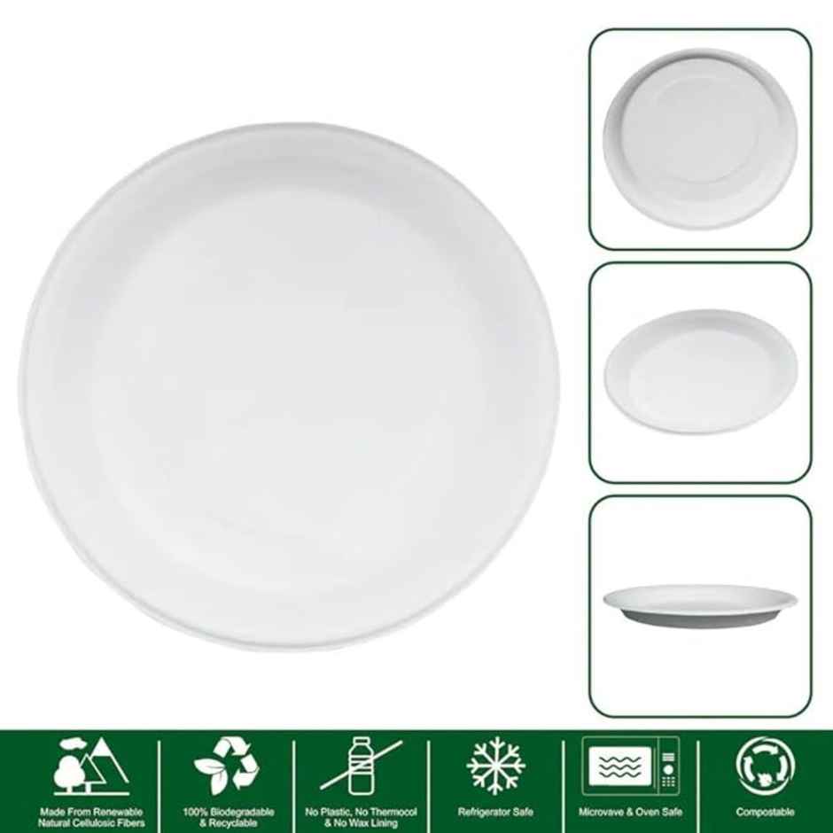 Round Disposable Flat Plate | 6 inch | Naturepac