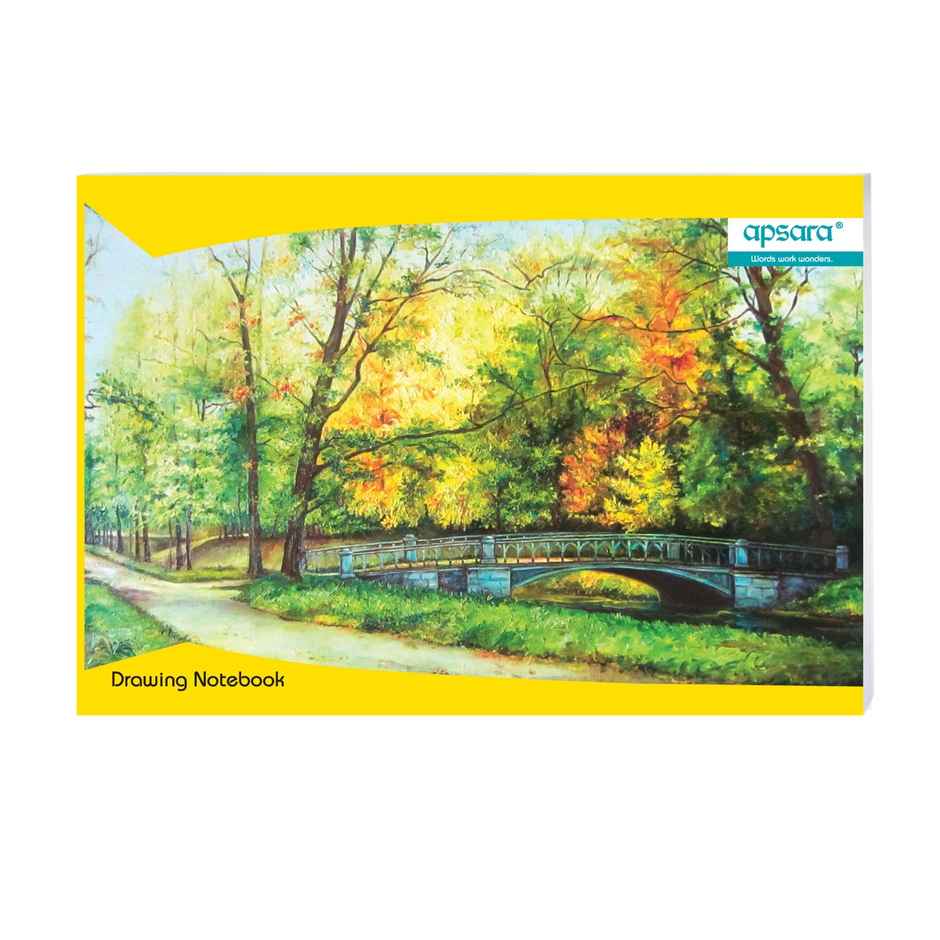 Apsara Drawing Book A4 Size | 36 Unruled White Pages | 29.7 x 21 cm - Assorted Colour & Design