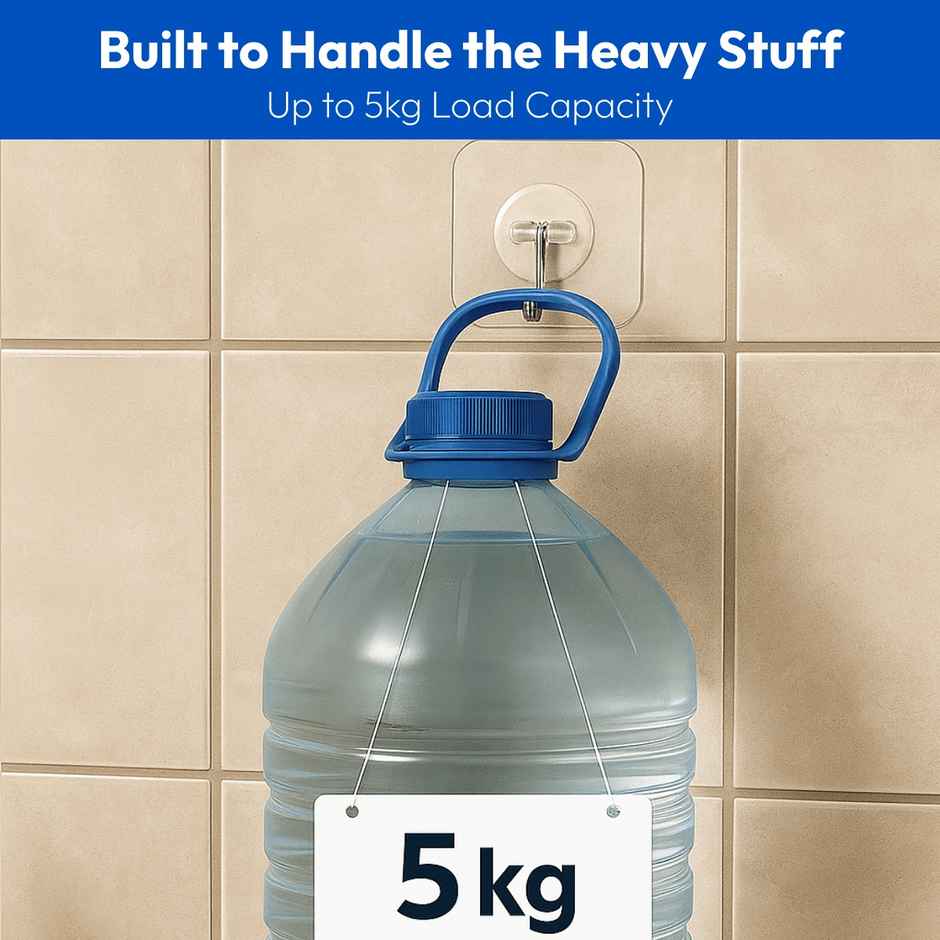 Zulaxy Adhesive Hanging Hooks | No Drilling Required for Kitchen & Bathroom Use