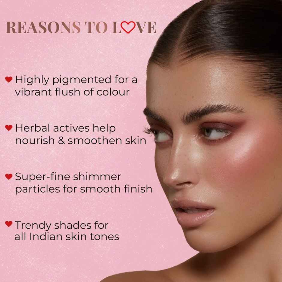 Just Herbs Halo Glow Liquid Dewy Radiance Pigmented Long Stay Blush Drops (What A Melon)