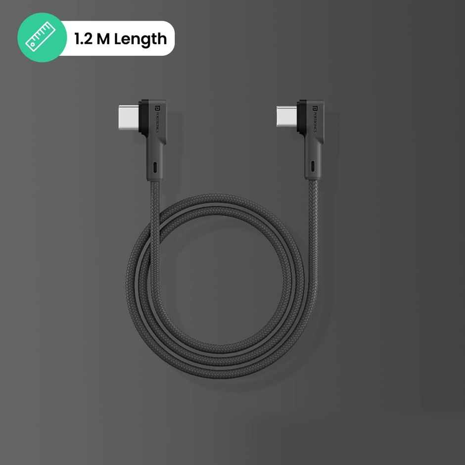 Portronics Konnect L 60 W Type -C to Type-C Cable Grey