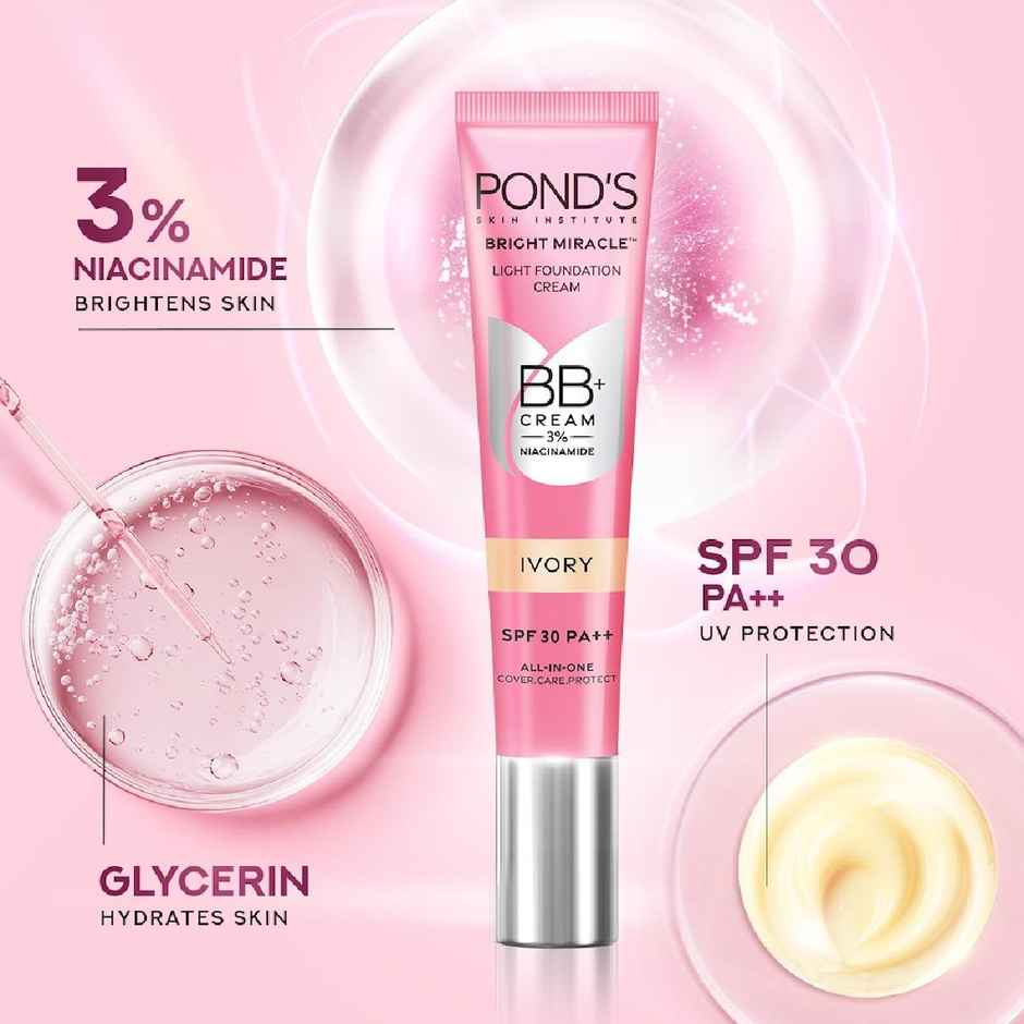 Pond's  Bb+ Cream | Instant Spot Coverage | Light Make-Up Glow | Ivory 18G