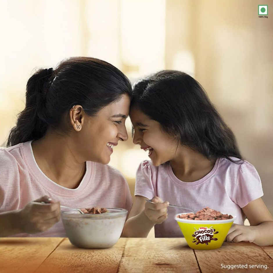 Kellogg's Choco Fills Double Chocolaty(250 gms) & Pringles Chips - Desi Masala Tadka(107 gms) Combo