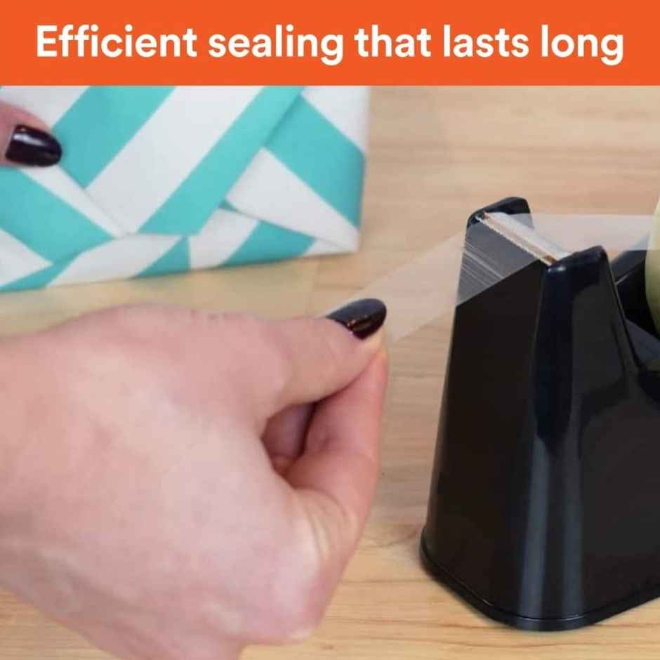 Scotch Transparent Tape - Polypropylene Yellow | Clear Tape | 2.4 mm x 25 m Combo 