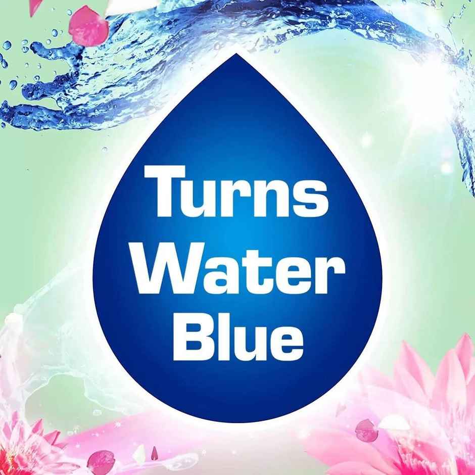 Bloo Active Blue Fresh Flower Solid Toilet Rim Block | 4 In 1 Toilet Cleaners