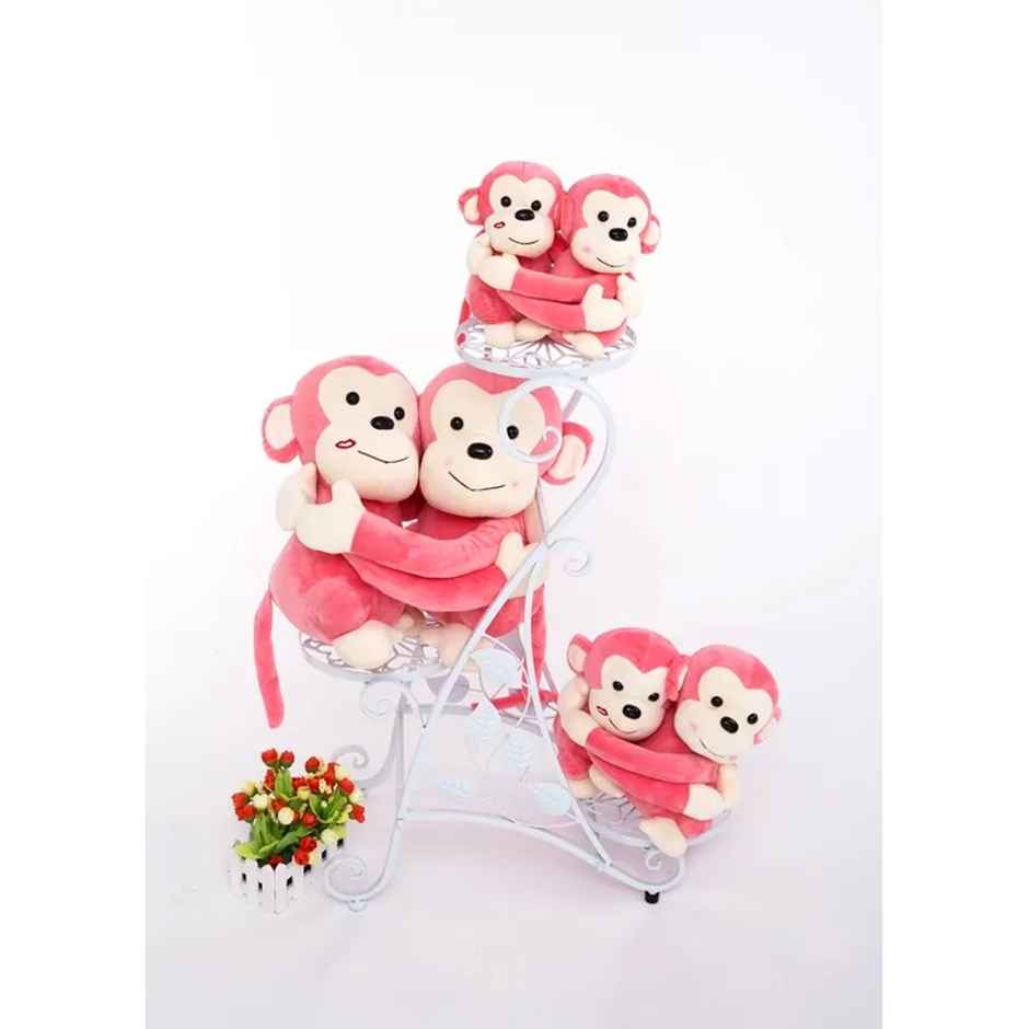 Dearjoy Hugging Monkeys | Pink