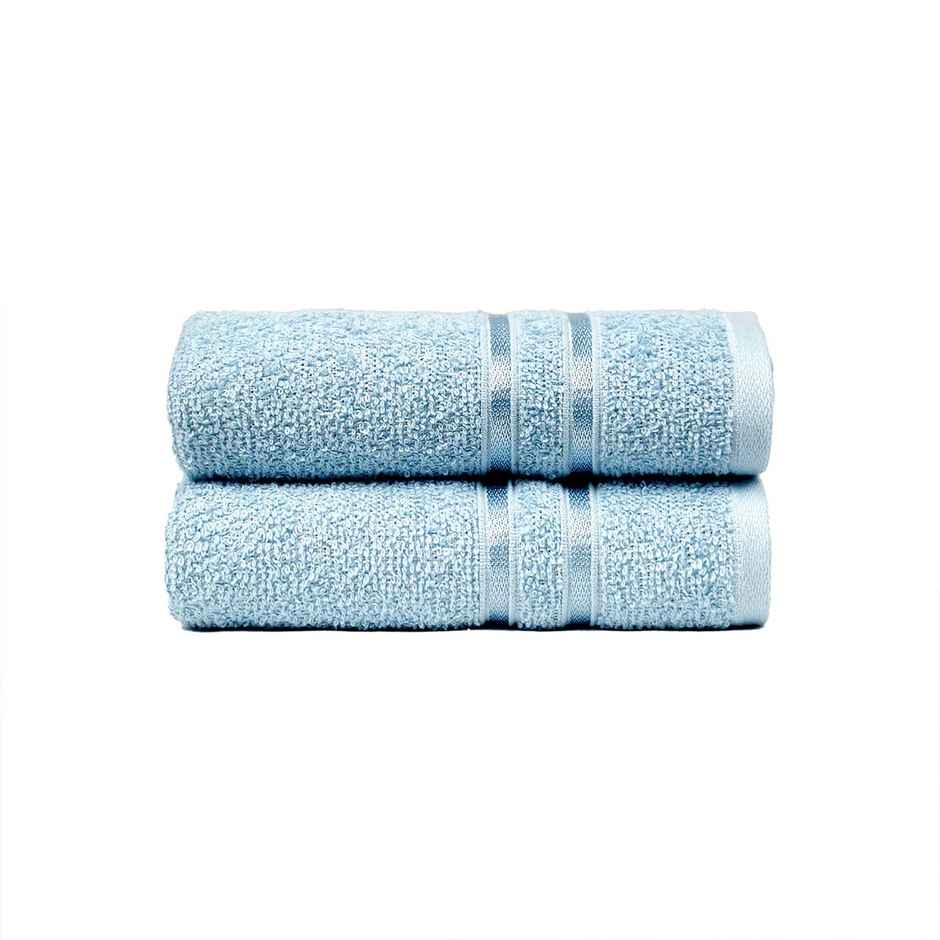 Home Elegance by myTrident Comfort Living 100% Cotton Hand Towel Set | 40cm x 60cm | 400 GSM | Cool Blue