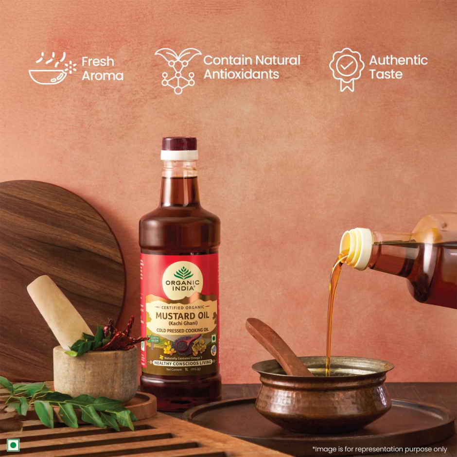 Organic India Organic Mustard Oil | Kachi Ghani Combo
