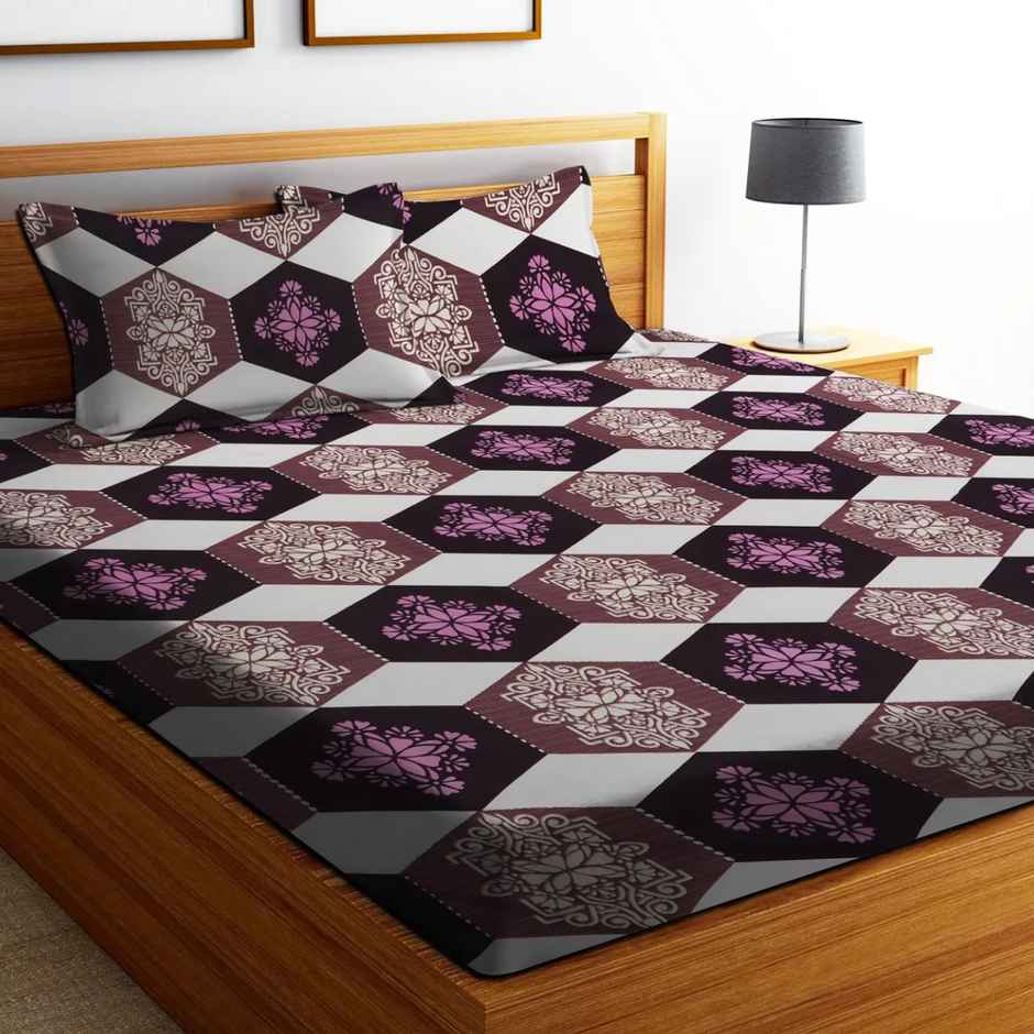 Dream Living Spread Microfiber Double Bedsheet | 120 Gsm With 2 Pillow Cover