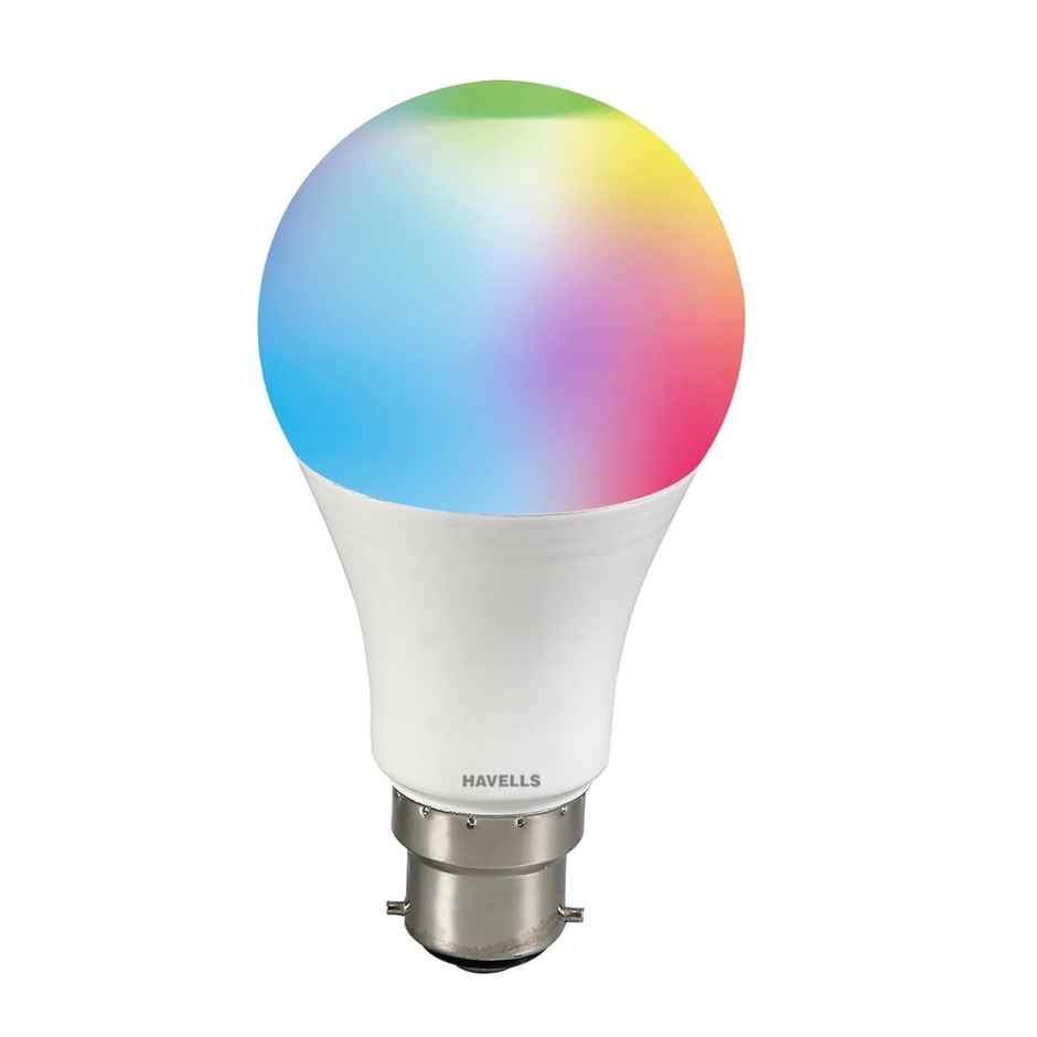 Havells 9W WiFi Smart Bulb Compatible With Alexa & Google Assistant Rgb Colours | B22 Base Holder Combo