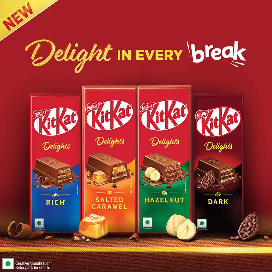 Nestle KitKat Delights Rich Choco Coated Wafer Chocolate Bar