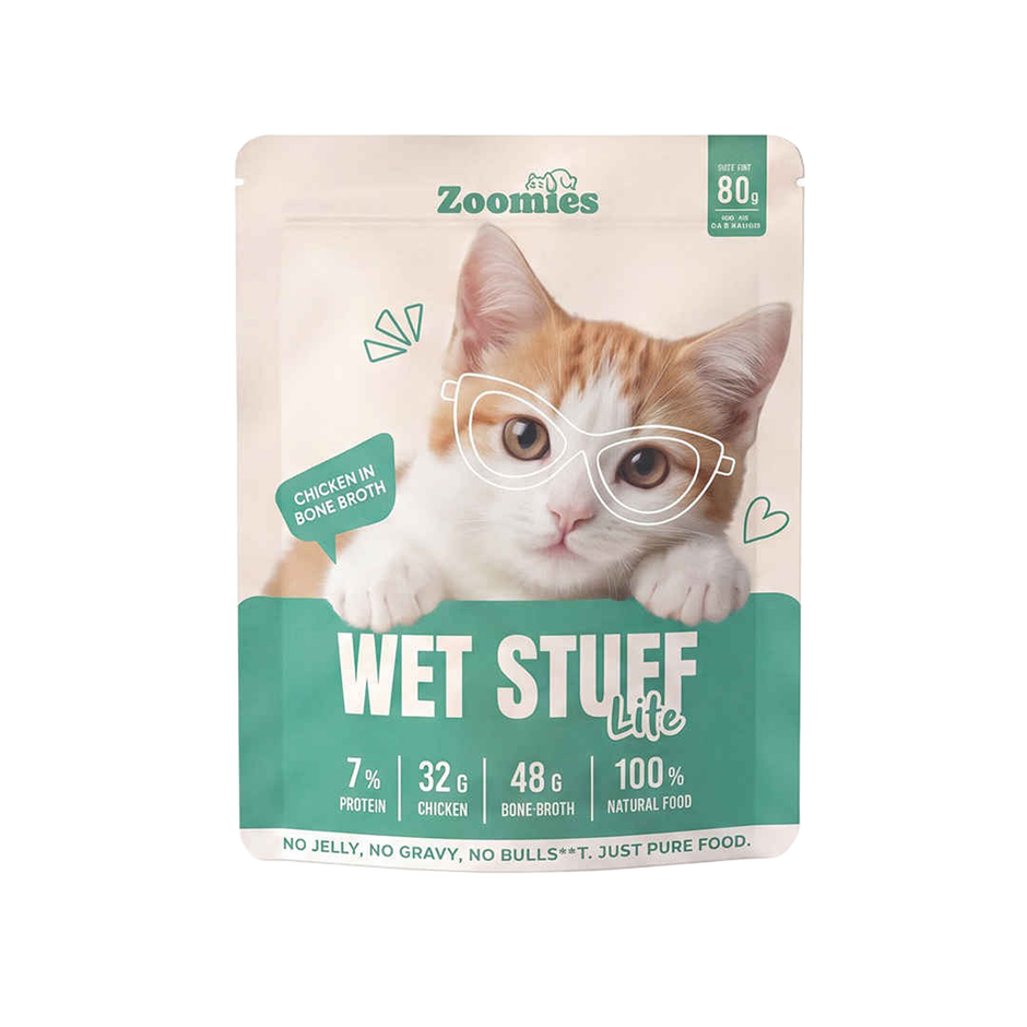 Zoomies Wet Stuff Lite - Chicken Breast in Bone Broth Cat Wet Food