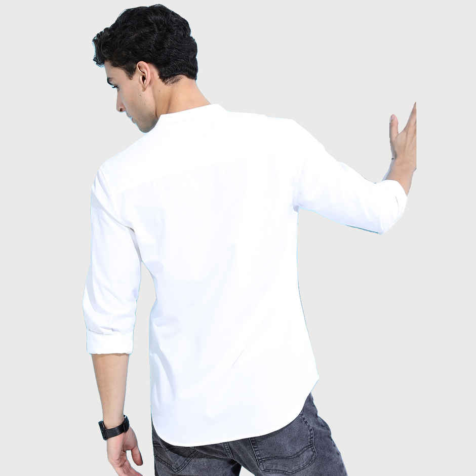 Ketch Men Solid Slim Fit Casual Shirt | White | M