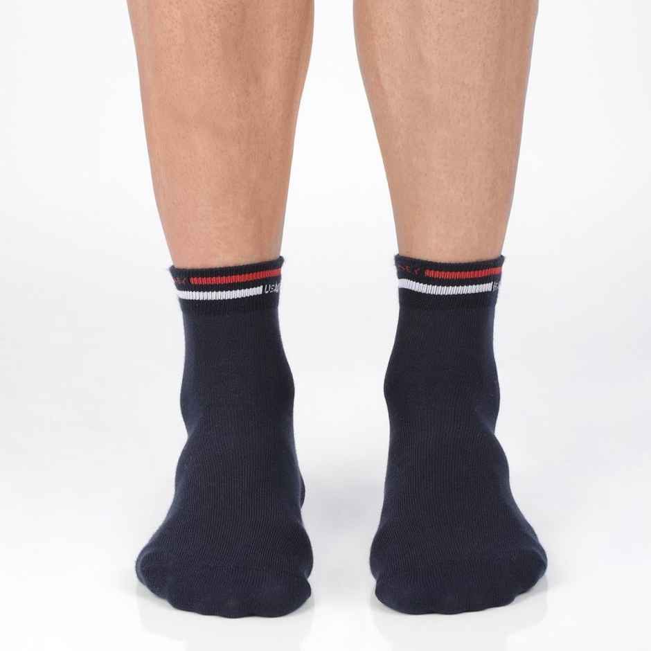 Jockey Men's Solid Cotton, Elastane, and Nylon Ankle Socks | Navy - Free Size