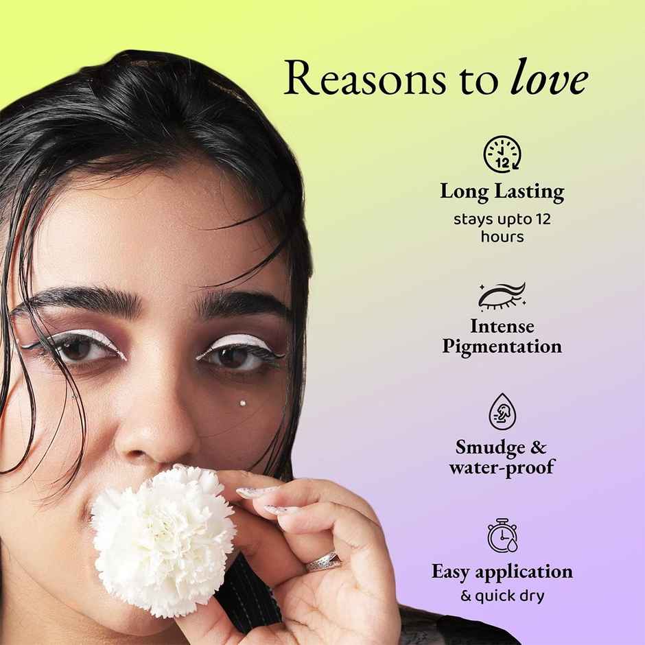 Elitty White Matte Waterproof Liquid Eyeliner (Moon Child)