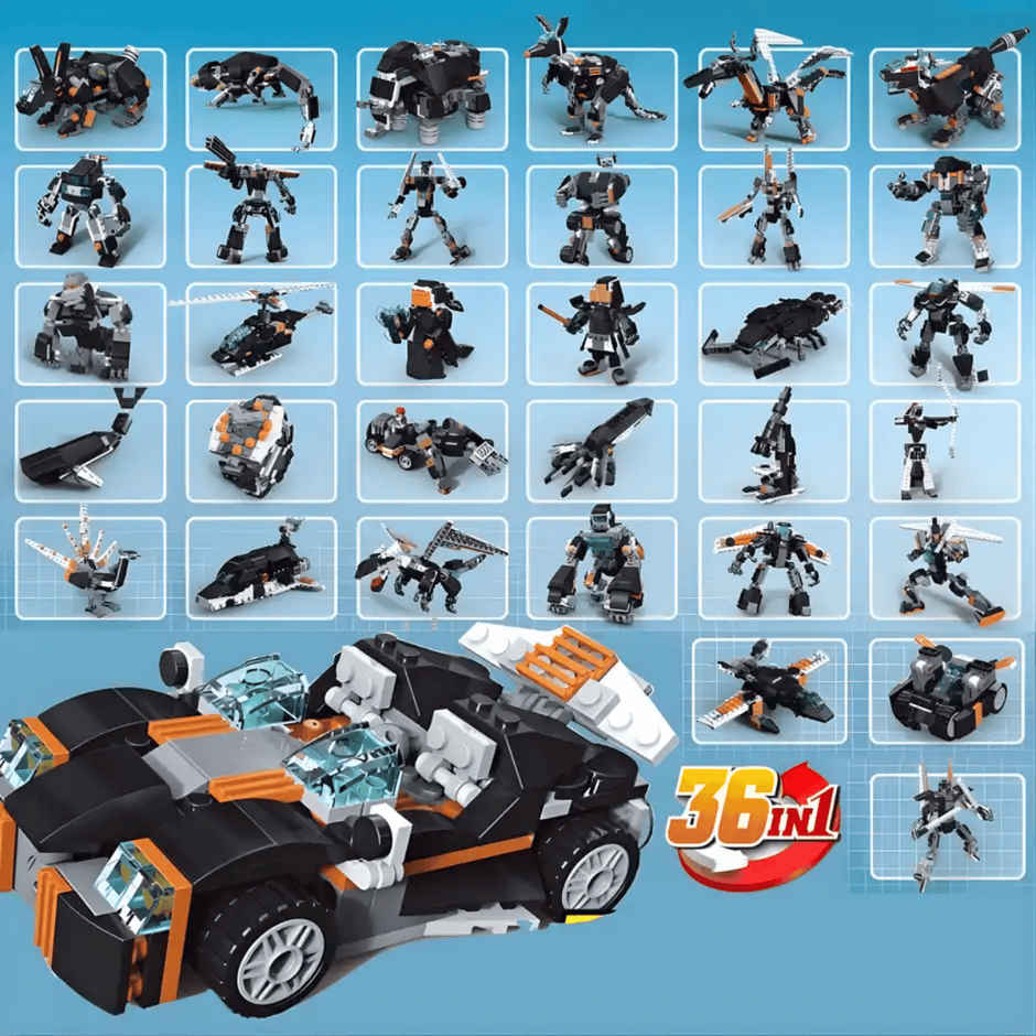Fablue 36 in 1 Bugati Car Architect Building Blocks Toy Set for Kids