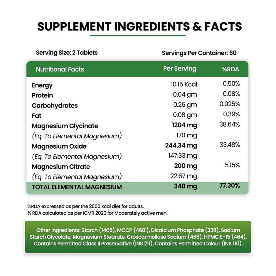 Himalayan Organics Magnesium Citrate 120 VEGetarian Tablets