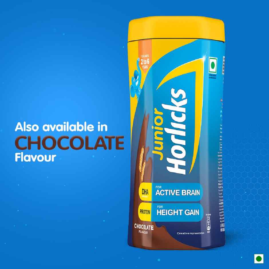 Horlicks Junior Vanilla Flavoured Drink Mix | For 2 - 6 years Kids
