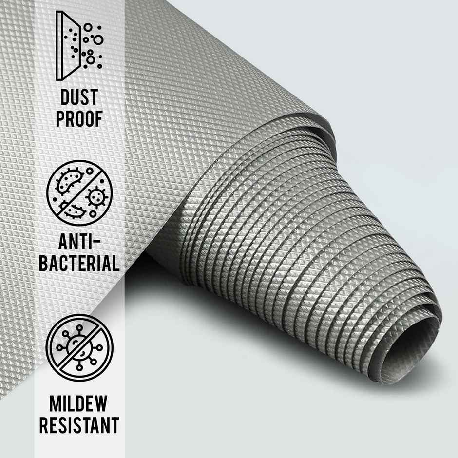 Story@home Eva Anti Slip Mat Diamond Shelf Liner Roll | Light Grey