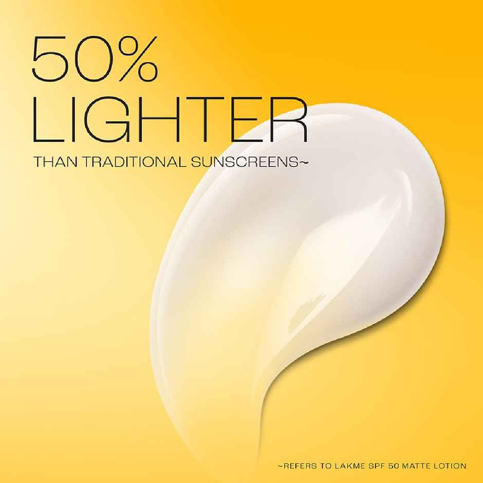 Lakme Sun Expert Gel Light Sunscreen, SPF 50 PA+++ |Uva/B Protection, Matte Finish