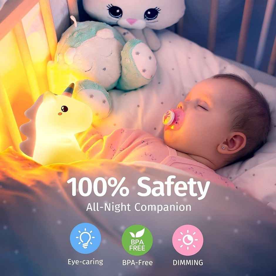 Desidiya Unicorn Night Light Rechargeable 3 W Lamp (Multicolor)