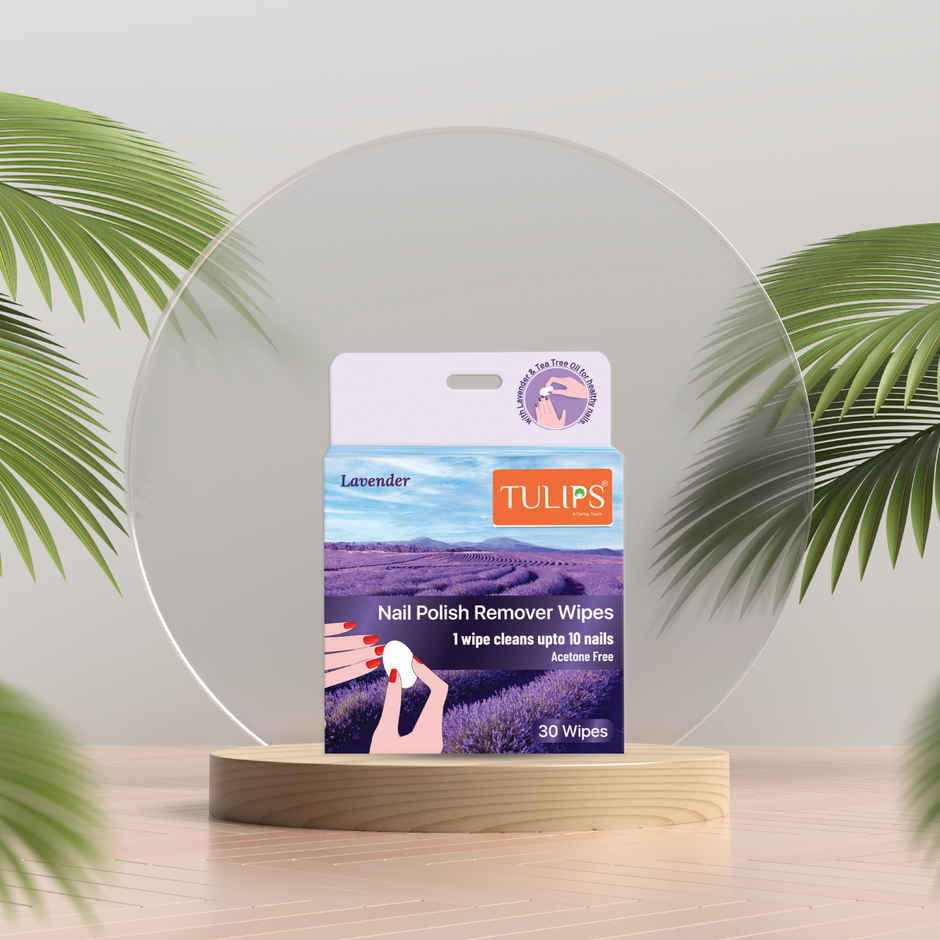 Tulips Lavender Nail Polish Remover Wipes