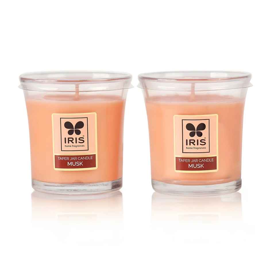 IRIS Musk Elixr Taper Jar Candles | Aroma Candles