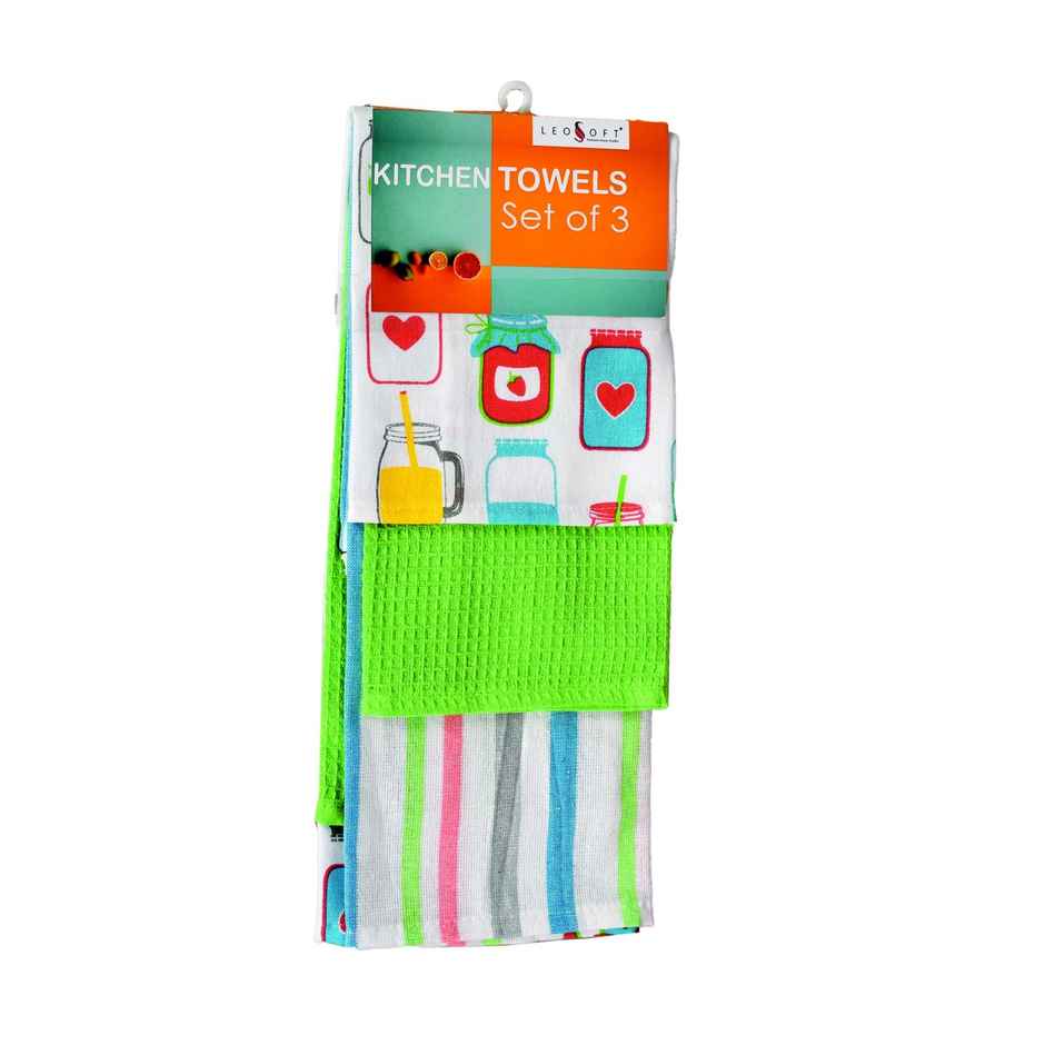 Leosoft Kitchen Towel 40 Cm x 60 Cm Green Multi