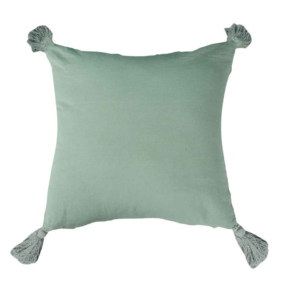 Sashaa World Tufted Cotton Cushion Cover | Green